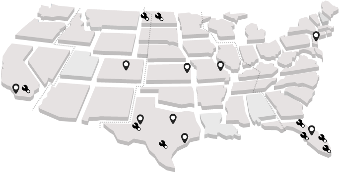 CraneWorks locations map 2022