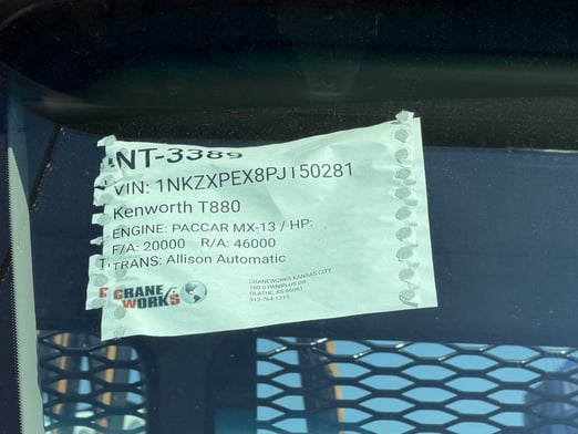 New Cormach 28200 E6 A.S.C. on New Kenworth T880