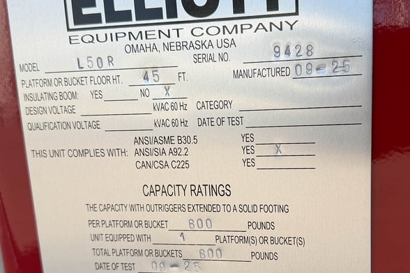 New Elliott L50R on New Ford F-550