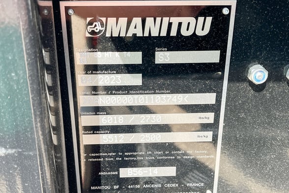 New Manitou TMT 55 HT Truck Mounted Forklift