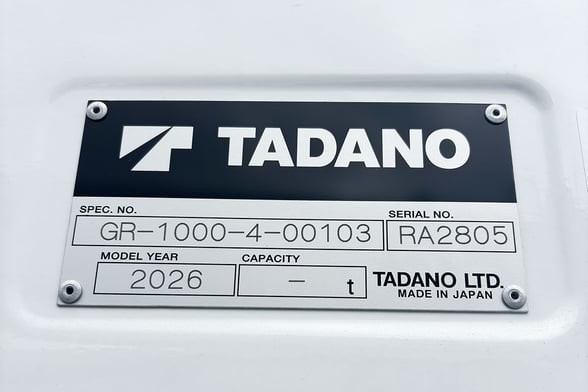 New Tadano GR-1000XL-4 on New Tadano Carrier Tadano Carrier