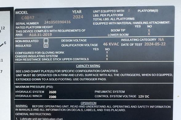 Used 2024 Terex Commander 4047 on Used 2024 Freightliner M2 106 Plus