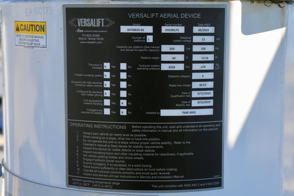 Used 2019 Versalift SST-40-EIH on Used 2019 Ram 5500