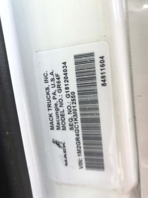 Used 2015 Cormach 38000 E6F on Used 2019 Mack Granite 64FR